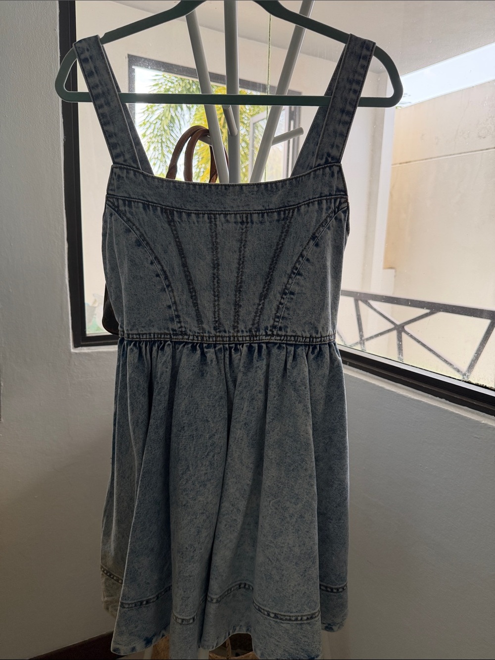 Denim Sundress with Structured Bodice